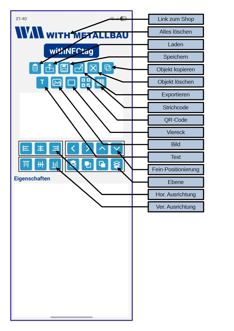withNFCtag Uebersicht
